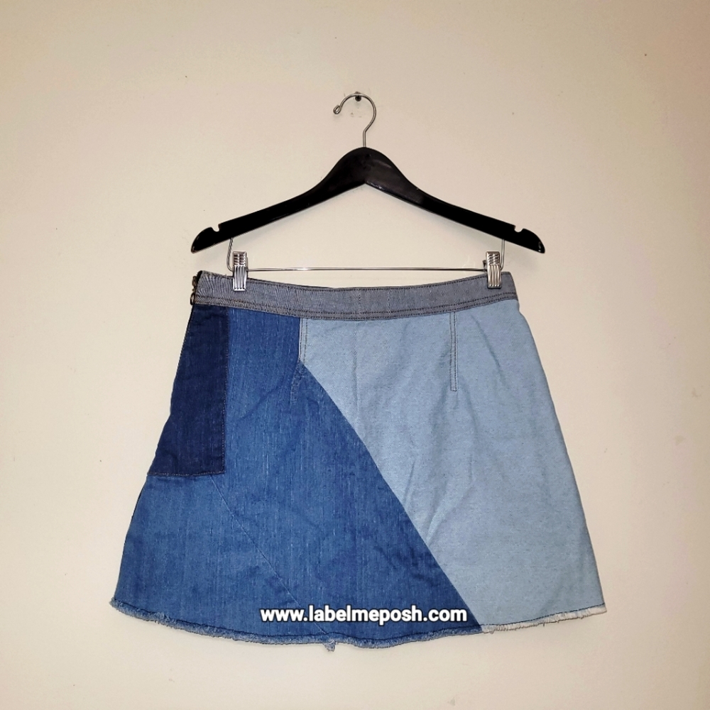 Patchwork Denim Mini - image 2